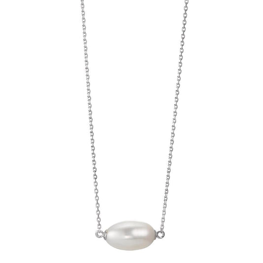 Collier Zilver Gerhodineerd zoetwater Parel 40-43 cm