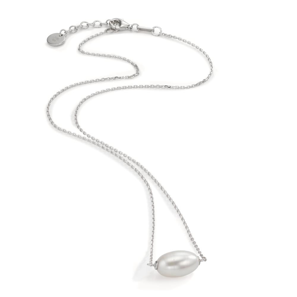 Collier Zilver Gerhodineerd zoetwater Parel 40-43 cm