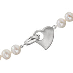 Collier Zilver Gerhodineerd zoetwater Parel 6-7 mm Hart 42 cm