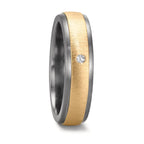 Partnerring 999 Tantaal, 585/14K geel goud Diamant 0.03 ct, w-si