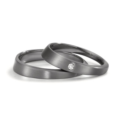 Partnerring 999 Tantaal Diamant 0.03 ct, w-si