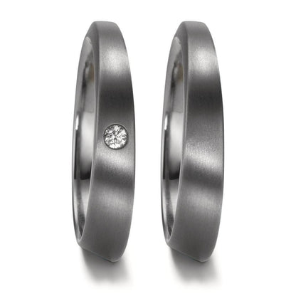 Partnerring 999 Tantaal Diamant 0.03 ct, w-si