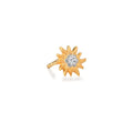 Oorknop 1 stuk 375/9K geel goud Zirkonia Bi-color Edelweiss Ø7 mm