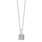 Collier met hanger 375/9K witgoud 40-42 cm