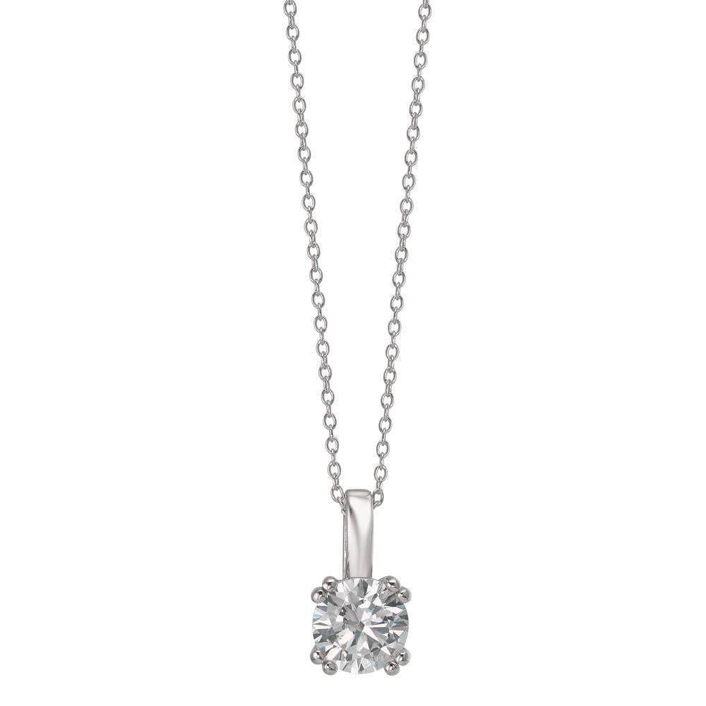 Collier met hanger 375/9K witgoud 40-42 cm