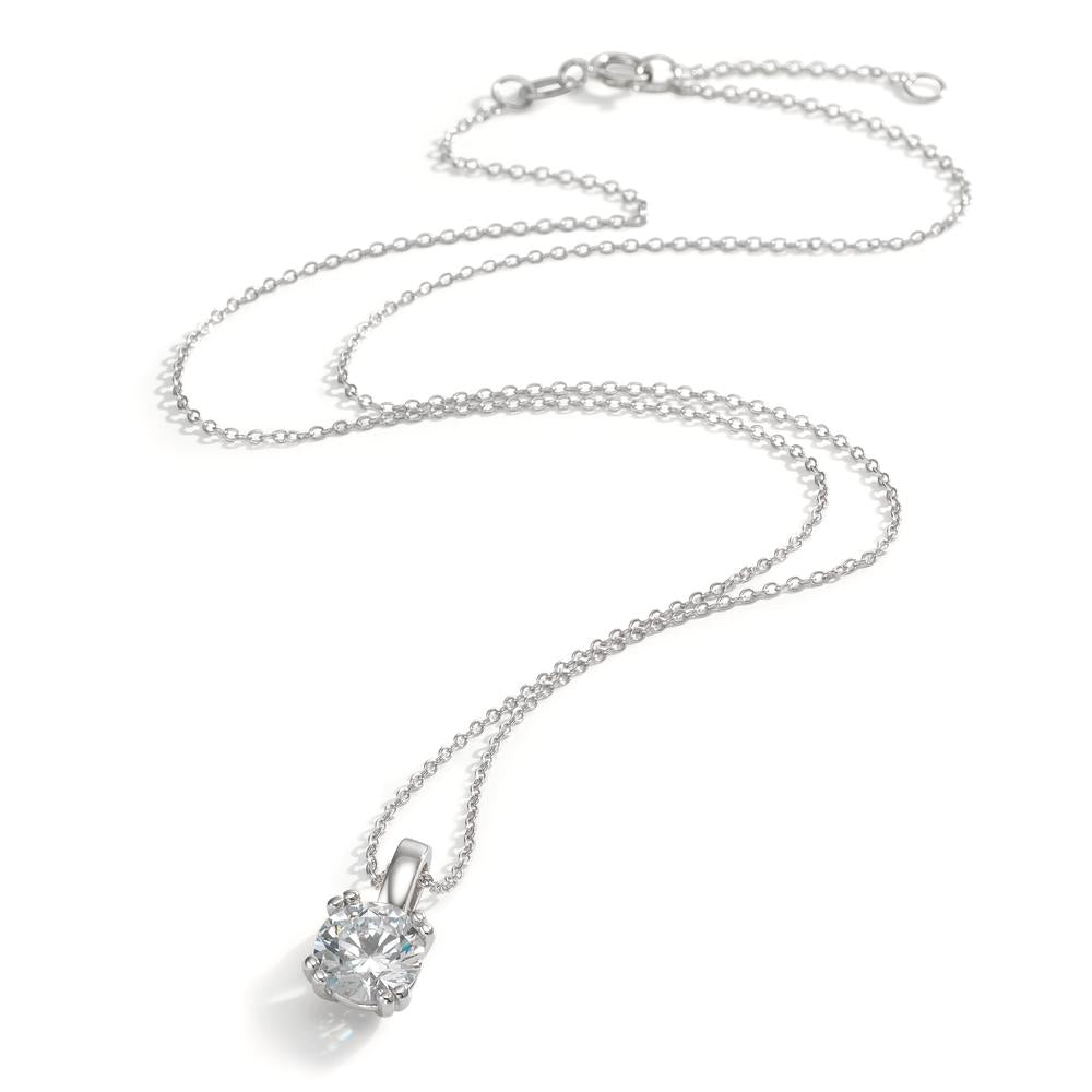Collier met hanger 375/9K witgoud 40-42 cm