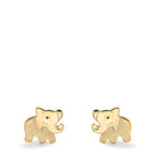 Oorknoppen 375/9K geel goud Olifant