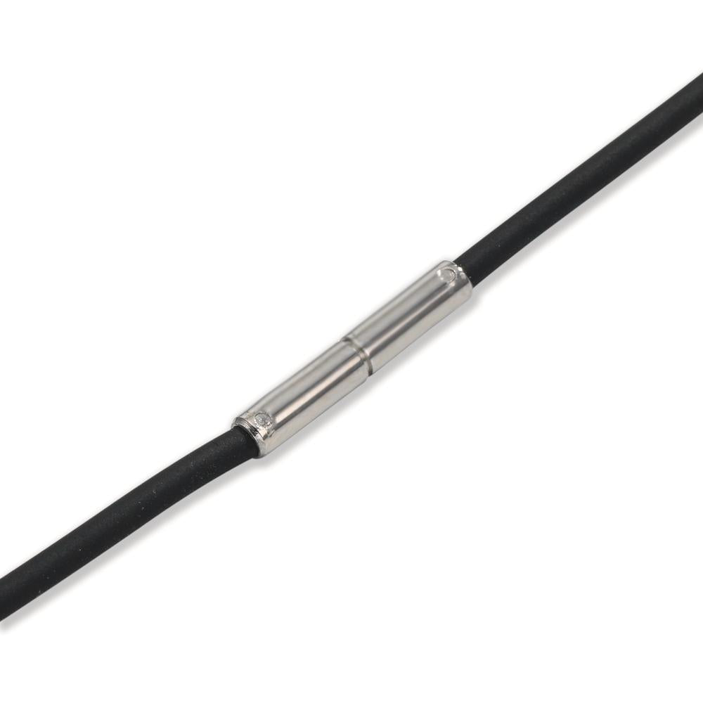 Collier Siliconen, Roestvrijstaal 45 cm