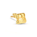 Oorknop 1 stuk 750/18K geel goud Koe