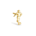 Oorknop 1 stuk 375/9K geel goud Voetbal