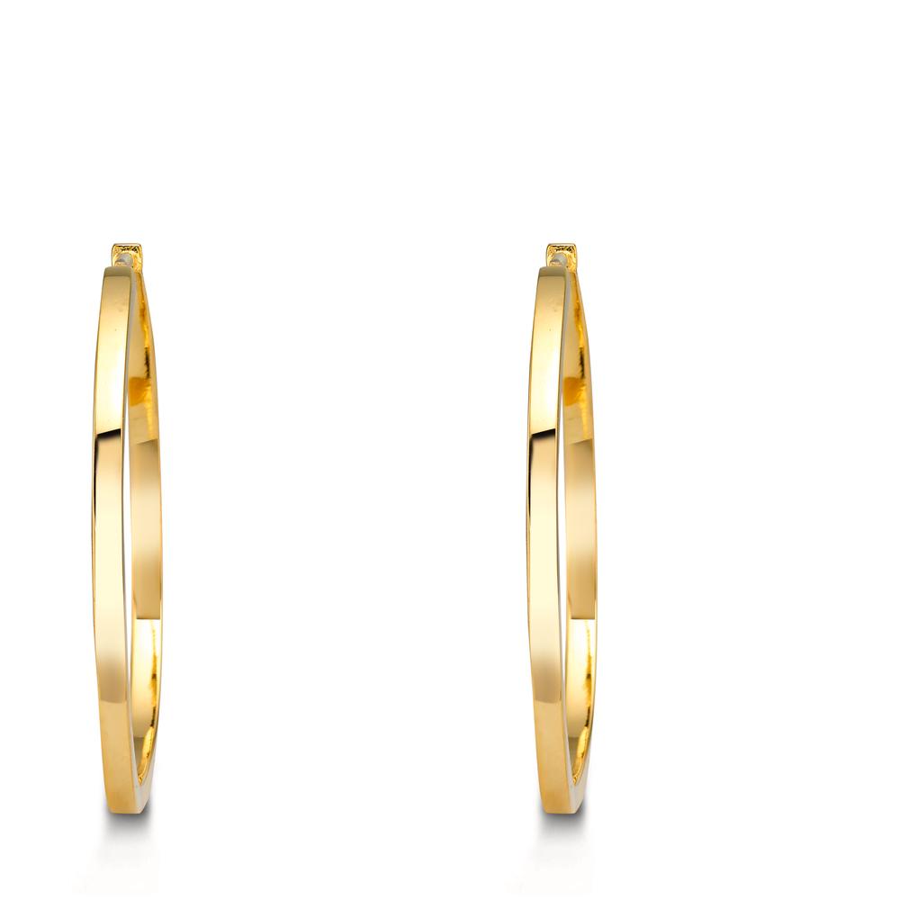 Oorringen creolen Zilver Geel Verguld