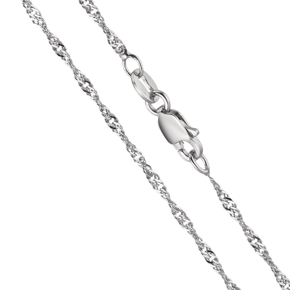 Collier Zilver Gerhodineerd 50 cm