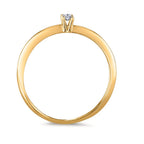 Solitaire ring 750/18K geel goud Diamant 0.03 ct, w-si