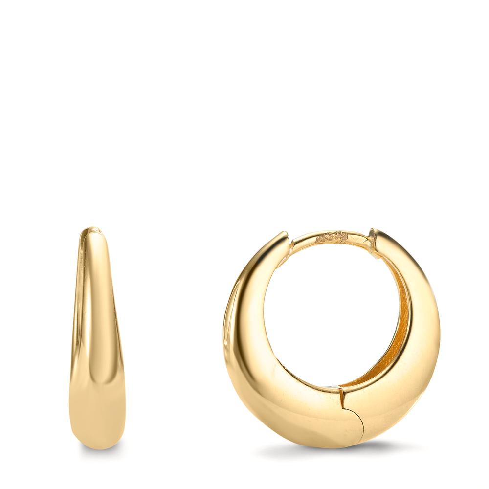 Scharnier oorringen creolen Zilver Geel Verguld