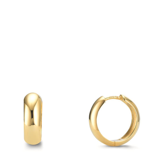 Scharnier oorringen creolen Zilver Geel Verguld