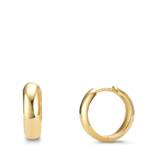 Scharnier oorringen creolen Zilver Geel Verguld