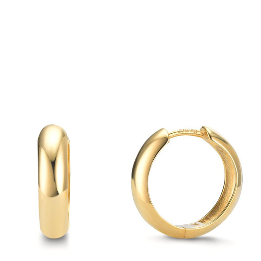 Scharnier oorringen creolen Zilver Geel Verguld