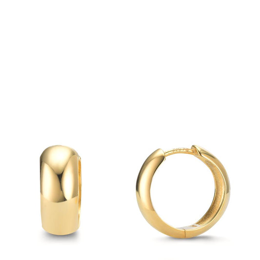 Scharnier oorringen creolen Zilver Geel Verguld