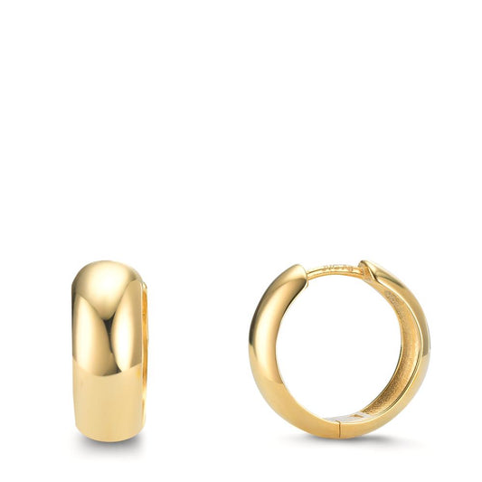 Scharnier oorringen creolen Zilver Geel Verguld