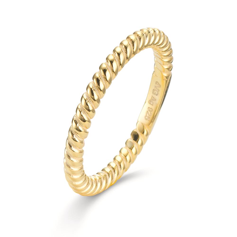 Aanschuifring Zilver Geel Verguld