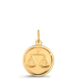 Graveerplaat 375/9K geel goud Sterrenbeeld Weegschaal Ø12 mm
