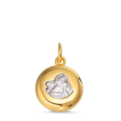 Hanger 375/9K geel goud Bi-color Beschermengel Ø12 mm
