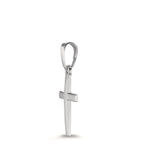 Hanger 750/18K witgoud Kruis