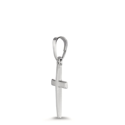 Hanger 750/18K witgoud Kruis