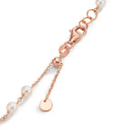 Armband 750/18K rood goud zoetwater Parel, 18 Parels, 3.5 mm