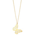 Collier Zilver Geel Verguld Vlinder 40-44 cm