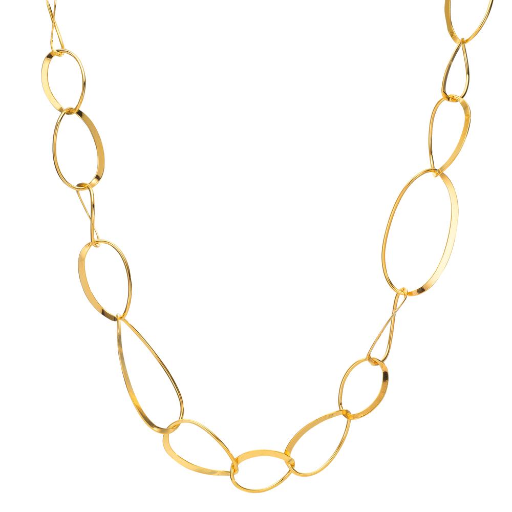 Collier Zilver Geel Verguld 80 cm