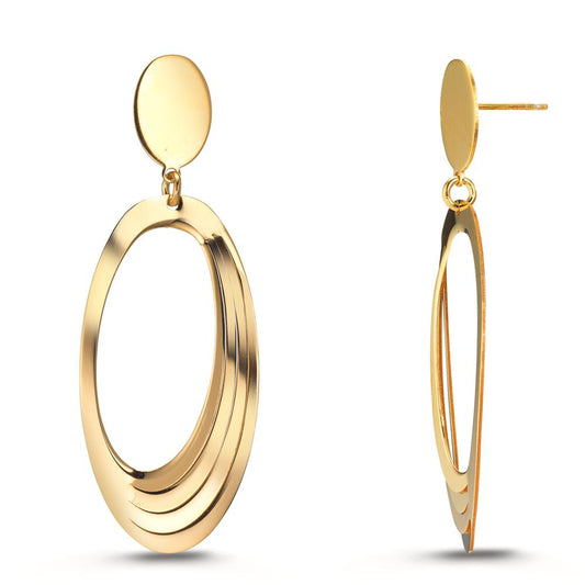 Oorbellen Zilver Geel Verguld