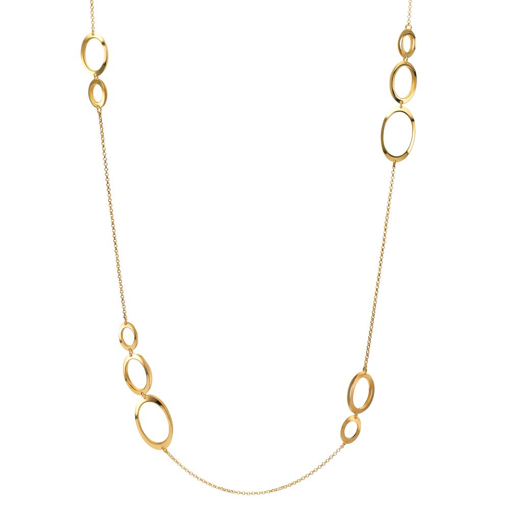 Collier Zilver Geel Verguld 90 cm