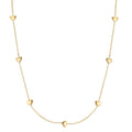 Collier Zilver Geel Verguld Hart 40-44 cm