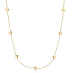 Collier Zilver Geel Verguld Hart 40-44 cm