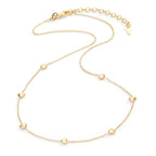 Collier Zilver Geel Verguld Hart 40-44 cm