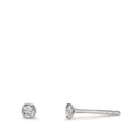 Oorknoppen 375/9K witgoud Zirkonia 2 Steen Ø2.9 mm