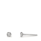 Oorknoppen 375/9K witgoud Zirkonia 2 Steen Ø2.9 mm
