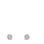 Oorknoppen 375/9K witgoud Zirkonia 2 Steen Ø2.9 mm