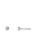 Oorknoppen 375/9K witgoud Zirkonia 2 Steen Ø3.5 mm