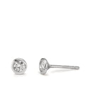 Oorknoppen 375/9K witgoud Zirkonia 2 Steen Ø5 mm