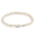 Armband Roestvrijstaal zoetwater Parel 5-5.5 mm Hart