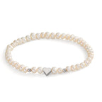 Armband Roestvrijstaal zoetwater Parel 5-5.5 mm Hart