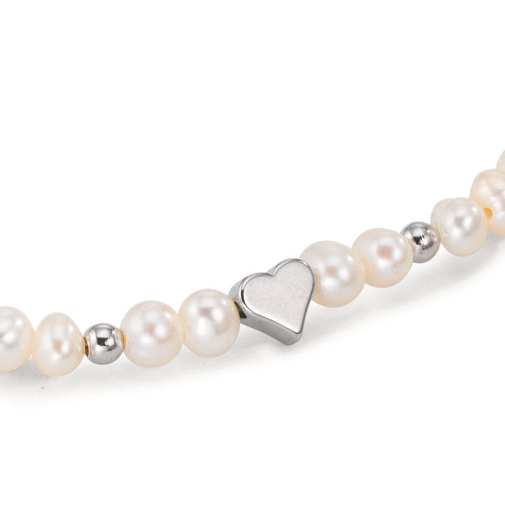 Armband Roestvrijstaal zoetwater Parel 5-5.5 mm Hart