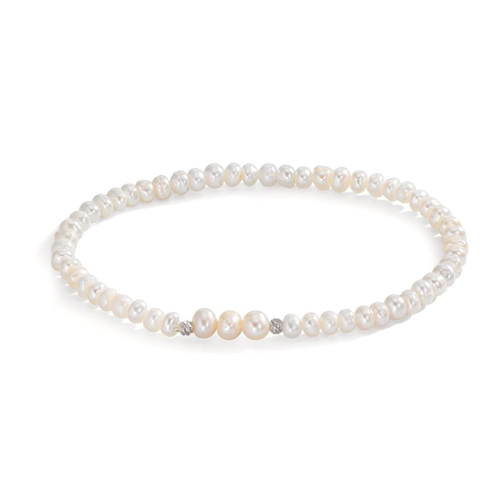 Armband Roestvrijstaal zoetwater Parel 3.5-4 mm 17 cm