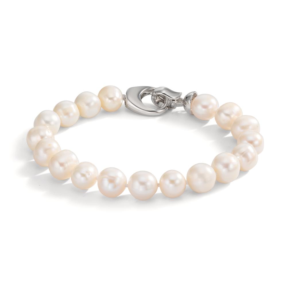 Armband Roestvrijstaal zoetwater Parel 8.5-9 mm 19.5 cm