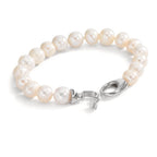 Armband Roestvrijstaal zoetwater Parel 8.5-9 mm 19.5 cm