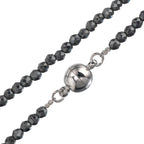 Collier Roestvrijstaal Hematiet 3 mm 42 cm