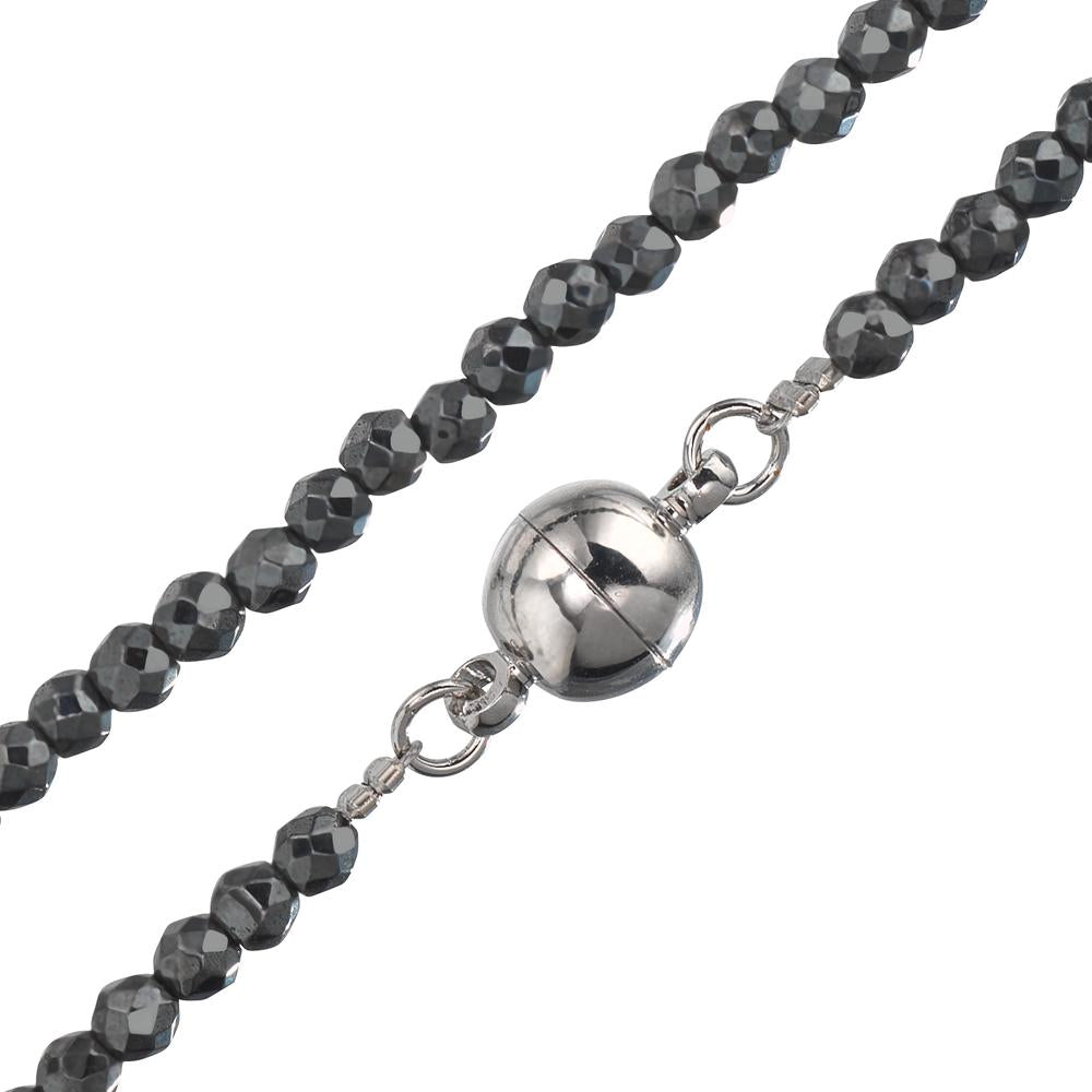 Collier Roestvrijstaal Hematiet 3 mm 42 cm