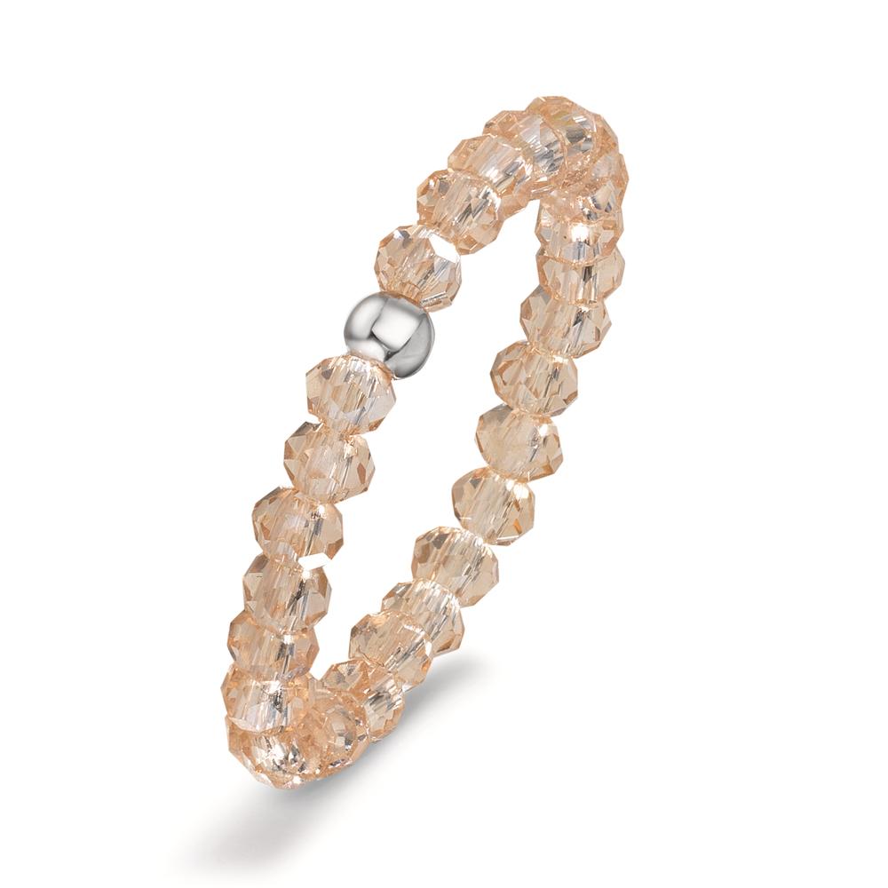 Ring Roestvrijstaal Kristal Champagne, 3 mm